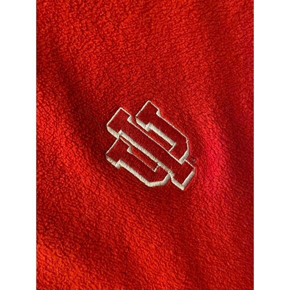 Vintage 1980's Red Fleece Indiana University Throw Stadium Blanket - Picture 3 of 5